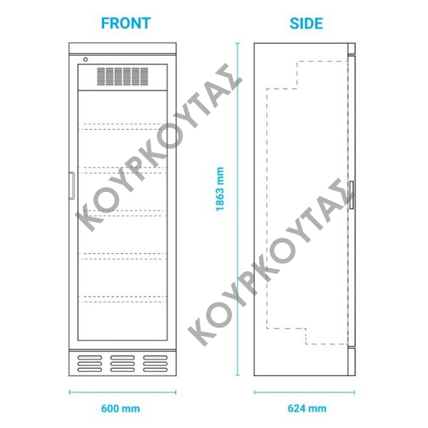 ΒΙΤΡΙΝΑ ΕΠΙΔΑΠΕΔΙΑ ΣΥΝΤΗΡΗΣΗΣ-ΑΝΑΨΥΚΤΙΚΩΝ METALFRIO D372 SCM4 - Image 3