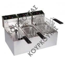 ΦΡΙΤΕΖΑ ΤΡΙΠΛΗ ΗΛΕΚΤΡΙΚΗ COMPACT F40C 4Lt+4Lt+4Lt Μ&Μ