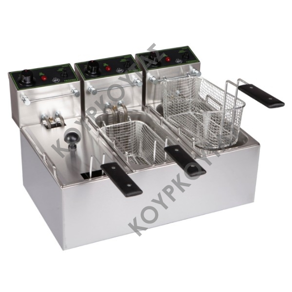 ΦΡΙΤΕΖΑ ΤΡΙΠΛΗ ΗΛΕΚΤΡΙΚΗ COMPACT F40C 4Lt+4Lt+4Lt Μ&Μ