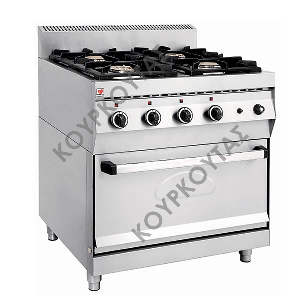 ΚΟΥΖΙΝΑ ΥΓΡΑΕΡΙΟΥ 4 ΕΣΤΙΩΝ + ΦΟΥΡΝΟ ΥΓΡΑΕΡΙΟΥ FGAS E400 NORTH