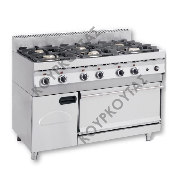 ΚΟΥΖΙΝΑ ΥΓΡΑΕΡΙΟΥ 6 ΕΣΤΙΩΝ + ΦΟΥΡΝΟ ΥΓΡΑΕΡΙΟΥ FGAS E600 NORTH