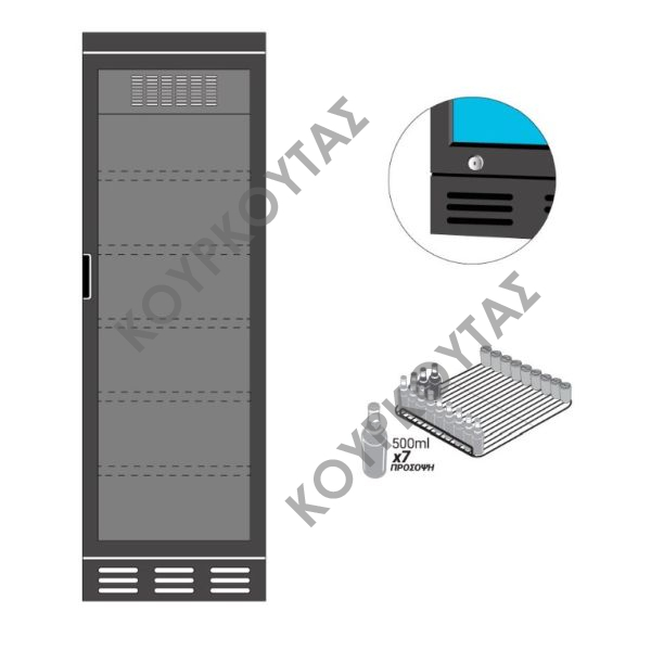 ΒΙΤΡΙΝΑ ΕΠΙΔΑΠΕΔΙΑ ΣΥΝΤΗΡΗΣΗΣ-ΑΝΑΨΥΚΤΙΚΩΝ METALFRIO CL372 VG BLACK - Image 3