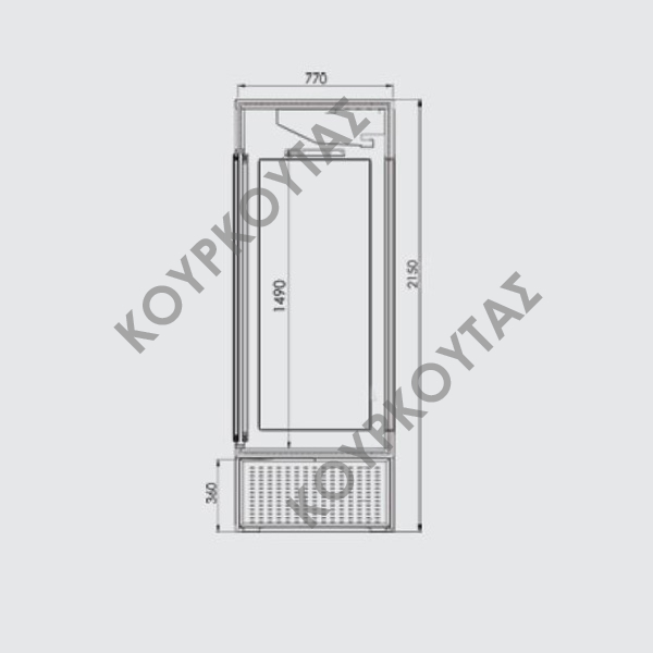 ΒΙΤΡΙΝΑ ΚΡΕΑΤΩΝ ΠΑΝΟΡΑΜΙΚΗ ΜΕ ΔΙΠΛΑ ΚΡΥΣΤΑΛΛΑ ΜΕ ή ΧΩΡΙΣ ΨΥΚΤΙΚΟ ΜΗΧΑΝΗΜΑ ΑΤΛΑΣ - Image 3