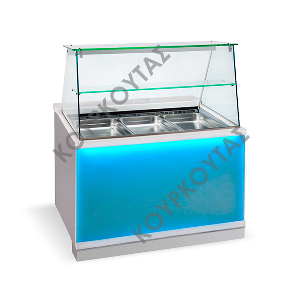 ΨΥΓΕΙΟ ΒΙΤΡΙΝΑ ΣΑΛΑΤΩΝ CORIAN FROST ΜΕ ΕΠΕΝΔΥΣΗ GLASS ΣΕΙΡΑ BFC BAM