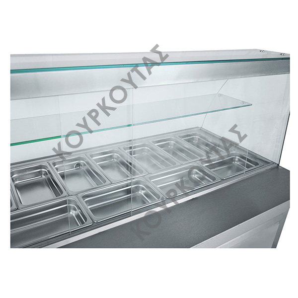 ΨΥΓΕΙΟ ΣΑΛΑΤΩΝ ΜΕ ΒΙΤΡΙΝΑ ΓΙΑ ΛΕΚΑΝΑΚΙΑ GN SM185 -BAM - Image 2