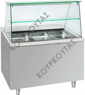 ΘΕΡΜΑΙΝΟΜΕΝΗ ΒΙΤΡΙΝΑ CORIAN FROST ΜΕ ΕΠΕΝΔΥΣΗ INOX ΣΕΙΡΑ CHF BAM