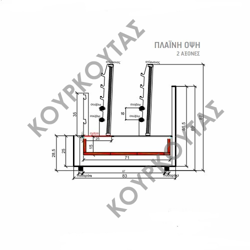 ΨΗΣΤΑΡΙΑ ΚΑΡΒΟΥΝΟΥ ΕΠΙΤΡΑΠΕΖΙΑ ΜΕ 2 ΑΞΟΝΕΣ & 6 ΣΟΥΒΛΕΣ - Image 3