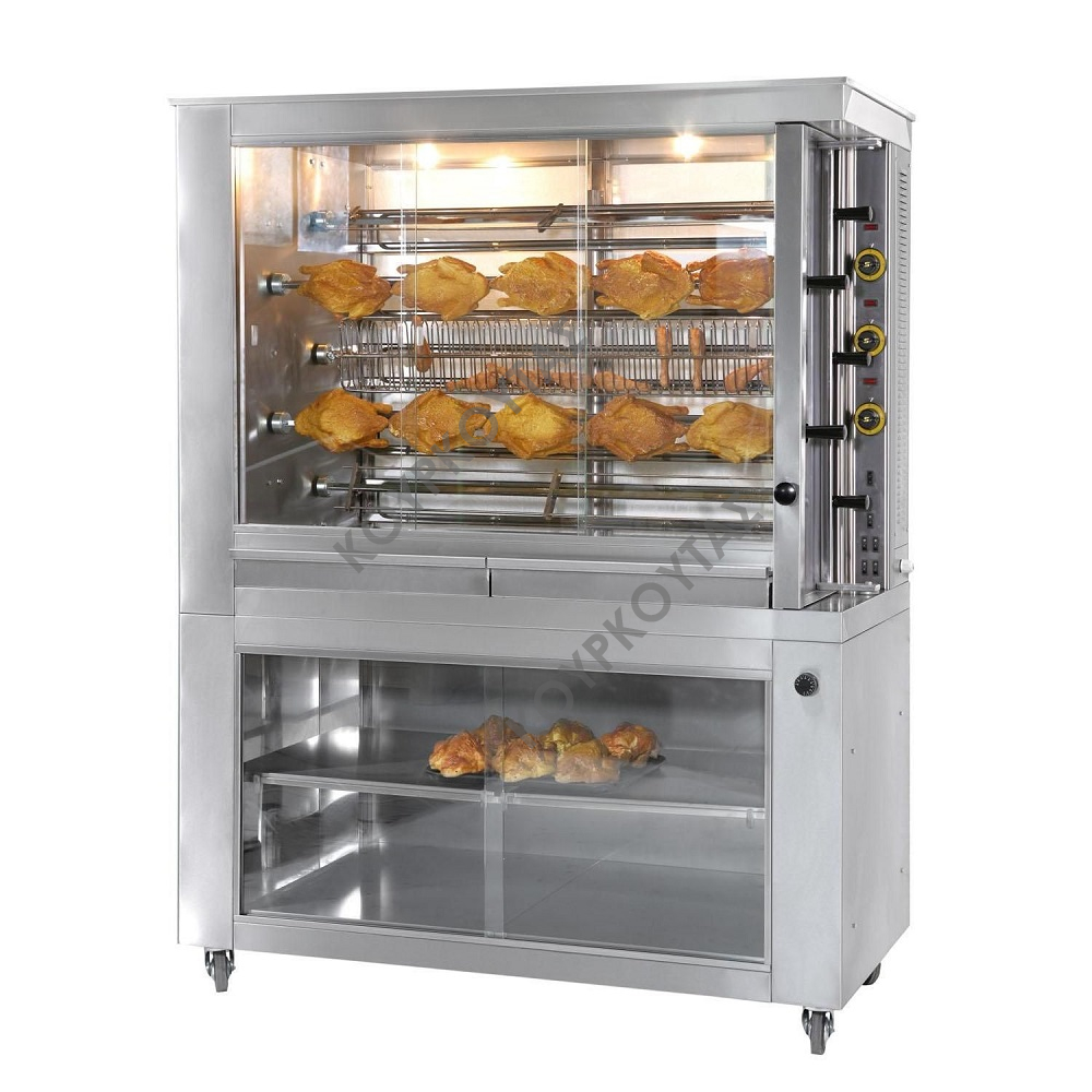 Ηλεκτρική κοτοπουλιέρα με 5 σούβλες KE5 με θερμοθάλαμο SERGAS