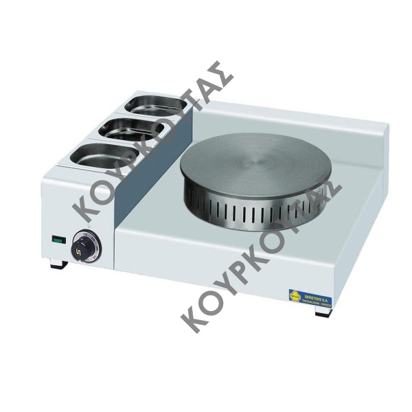 ΚΡΕΠΙΕΡΑ ΗΛΕΚΤΡΙΚΗ ΜΟΝΗ ΜΕ ΑΝΟΞΕΙΔΩΤΑ ΛΕΚΑΝΑΚΙΑ KEL1X35 SERGAS