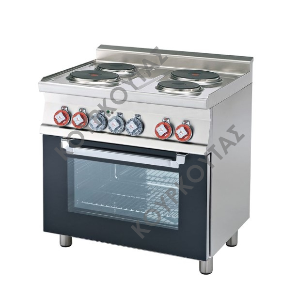 ΚΟΥΖΙΝΑ ΗΛΕΚΤΡΙΚΗ 4 ΕΣΤΙΩΝ ΜΕ ΗΛΕΚΤΡΙΚΟ ΦΟΥΡΝΟ CF4-68ET LOTUS