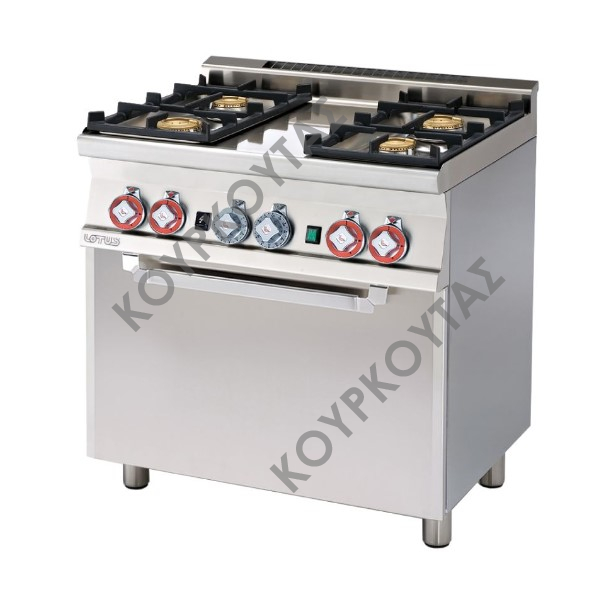 ΚΟΥΖΙΝΑ ΑΕΡΙΟΥ 4 ΕΣΤΙΩΝ ΜΕ ΦΟΥΡΝΟ ΑΕΡΙΟΥ CF4-68G LOTUS