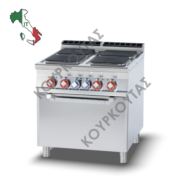 ΚΟΥΖΙΝΑ ΗΛΕΚΤΡΙΚΗ 4 ΕΣΤΙΩΝ ΜΕ ΦΟΥΡΝΟ ΗΛΕΚΤΡΙΚΟ CFQ4-98ET LOTUS