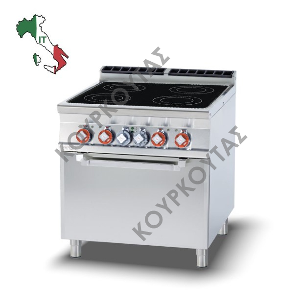 ΚΟΥΖΙΝΑ ΗΛΕΚΤΡΙΚΗ 4 ΕΣΤΙΩΝ ΜΕ ΦΟΥΡΝΟ ΗΛΕΚΤΡΙΚΟ CFC4-98ET LOTUS