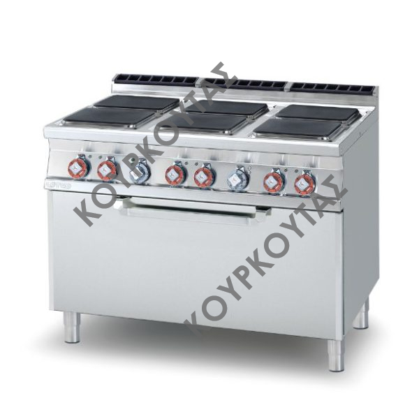 ΚΟΥΖΙΝΑ ΗΛΕΚΤΡΙΚΗ 6 ΕΣΤΙΩΝ ΜΕ ΦΟΥΡΝΟ ΗΛΕΚΤΡΙΚΟ CFQ6-912ET LOTUS