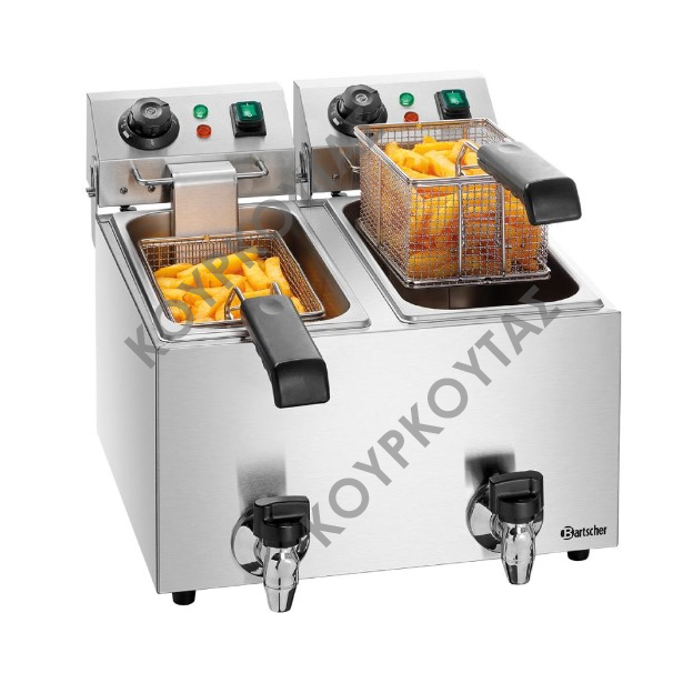 ΦΡΙΤΕΖΑ ΗΛΕΚΤΡΙΚΗ 4+4LT ΔΙΠΛΗ ΜΕ ΒΡΥΣΑΚΙ A162821E | SNACK II PLUS BARTSCHER