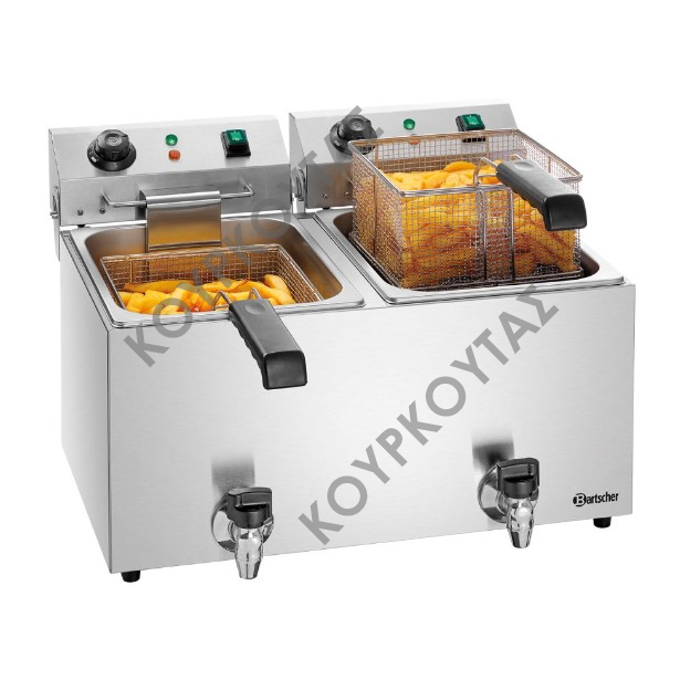 ΦΡΙΤΕΖΑ ΗΛΕΚΤΡΙΚΗ 9+9LT ΔΙΠΛΗ ME ΒΡΥΣΑΚΙ A162824E | SNACK IV PLUS BARTSCHER