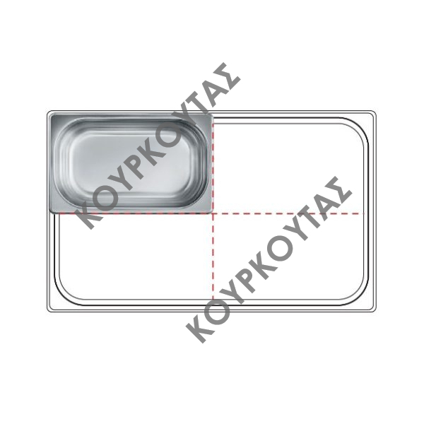 ΣΚΕΥΟΣ GN1/4 INOX 265x162x100mm RONDA