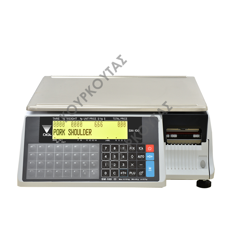 ΖΥΓΑΡΙΑ ΛΙΑΝΙΚΗΣ ΜΕ ΕΚΤΥΠΩΤΗ ΕΤΙΚΕΤΑΣ 15/30KG DIGI SM-100N BCS PLUS