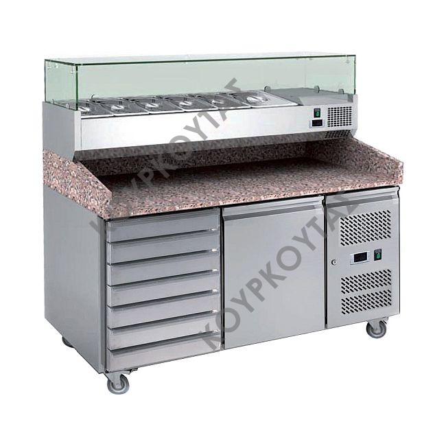 Ψυγείο πίτσας PZ1610TN + VRX1500/380 - PZ2610TN + VRX2000/380 380λίτρα KAR