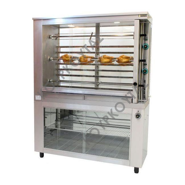 Ηλεκτρική κοτοπουλιέρα με 3 σούβλες KE3 με θερμοθάλαμο SERGAS