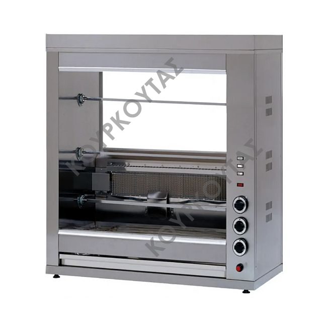 Ψησταριά σούβλας - Κοτοπουλιέρα υγραερίου 3 θέσεων Panaritis Κ3-110 10kW