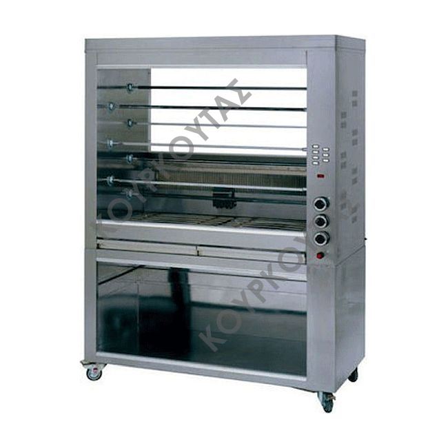 Ψησταριά σούβλας - Κοτοπουλιέρα υγραερίου 7 θέσεων Panaritis Κ7-135 14kW