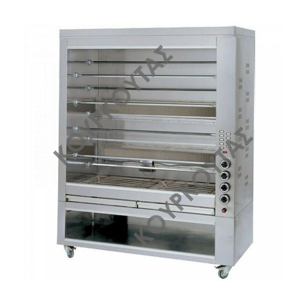 Ψησταριά σούβλας - Κοτοπουλιέρα υγραερίου 9 θέσεων Panaritis Κ9-135 28kW