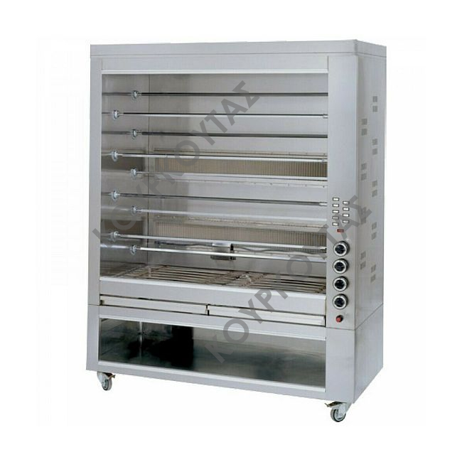 Ψησταριά σούβλας - Κοτοπουλιέρα υγραερίου 9 θέσεων Panaritis Κ9-145 36kW