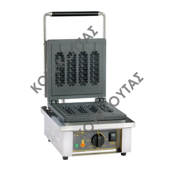 Συσκευή για βάφλες στρογγυλή σε ξυλάκι ROLLER GRILL GES 80 4 sticks