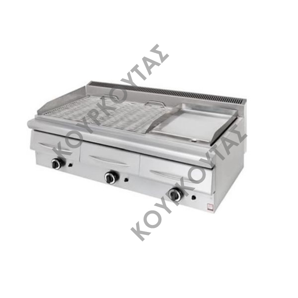 ΣΧΑΡΙΕΡΑ ΥΓΡΑΕΡΙΟΥ ΤΡΙΠΛΗ ΝΕΡΟΥ GPS 3 2000 PANARITIS ΣΕΙΡΑ 60 – 2 σχάρες & 1 λεία πλάκα