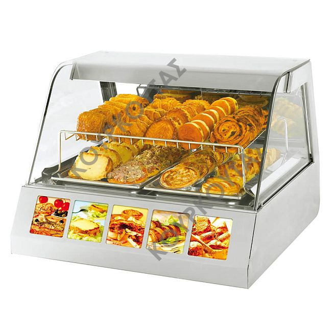 Βιτρίνα θερμαινόμενη ROLLER GRILL με εσωτερικό φωτισμό VVC 800