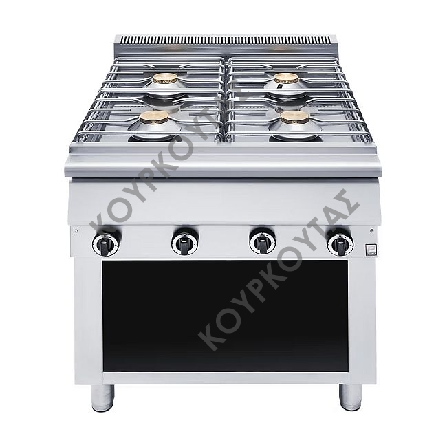 Φλόγιστρο 4 εστιών αερίου χαμηλής πίεσης GH 470 με ανοιχτή βάση Panaritis