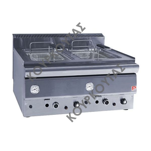 Φριτέζα αερίου με δύο κάδους 8 + 8 λίτρων Panaritis  FR 270