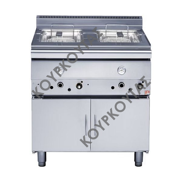 Φριτέζα αερίου επιδαπέδια με δύο κάδους 8 + 8 λίτρων Panaritis  FR 270