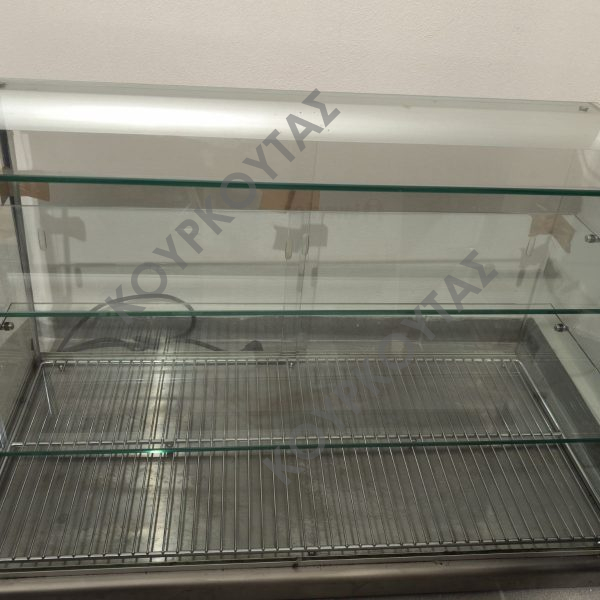 ΘΕΡΜΟΘΑΛΑΜΟΣ - ΤΥΡΟΠΙΤΙΕΡΑ INOX ΚΡΥΣΤΑΛΛΙΝΗ ΕΠΙΤΡΑΠΕΖΙΑ ΜΕ ΦΩΤΙΣΜΟ ΜΕΤΑΧΕΙΡΙΣΜΕΝΗ