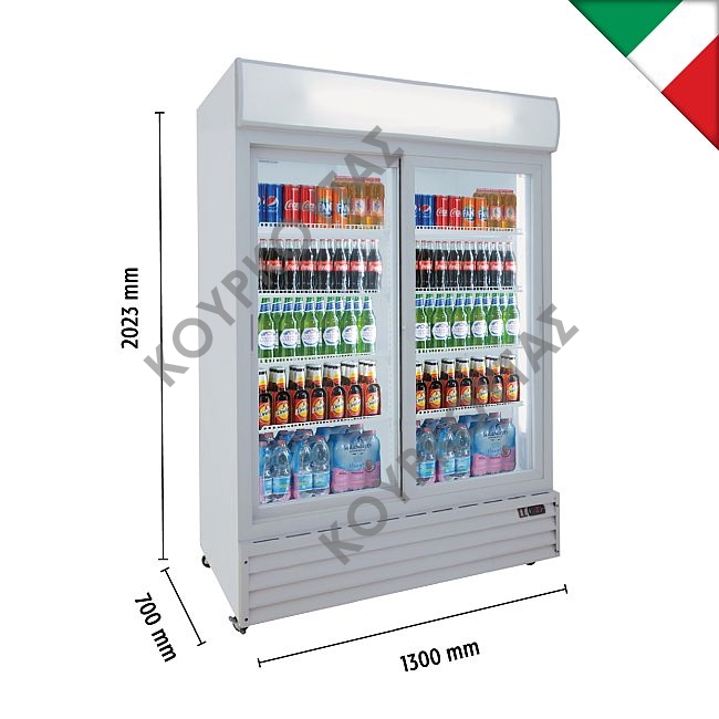 Βιτρίνα συντήρησης αναψυκτικών CL1300 V2GC SL White KlimaItalia - Image 2