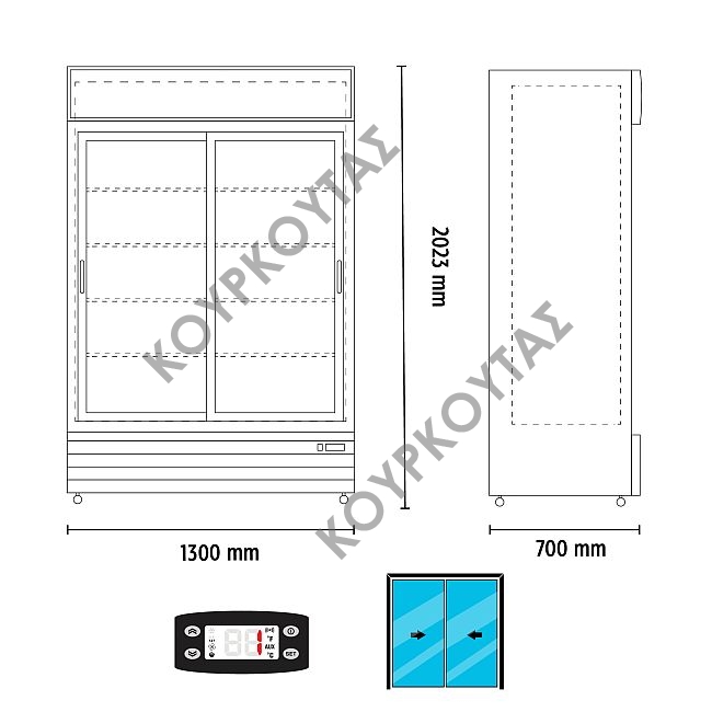Βιτρίνα συντήρησης αναψυκτικών CL1300 V2GC SL White KlimaItalia - Image 3