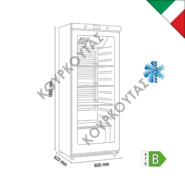 Βιτρίνα αναψυκτικών GN400 G TN BLACK KlimaItalia - Image 2
