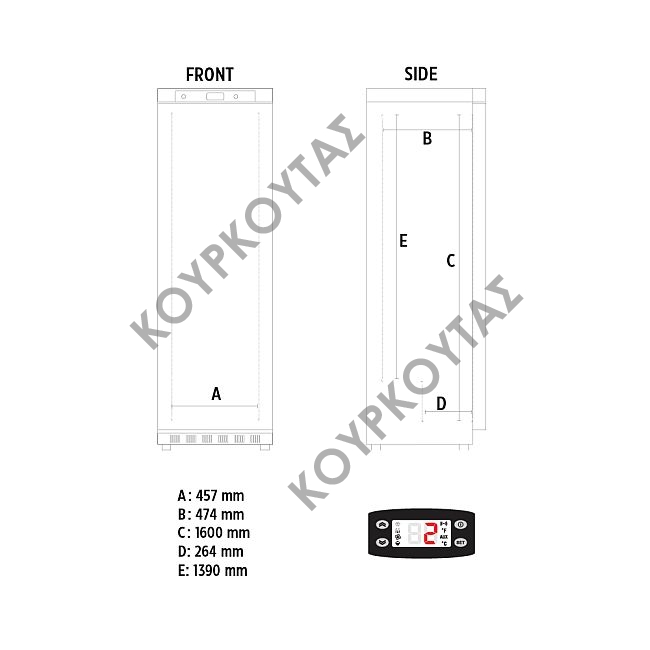 Βιτρίνα αναψυκτικών GN400 G TN BLACK KlimaItalia - Image 3