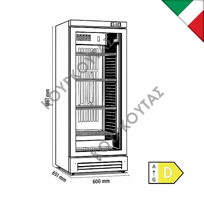 Βιτρίνα αναψυκτικών ICOOL 402G SZ BLACK KlimaItalia - Image 2