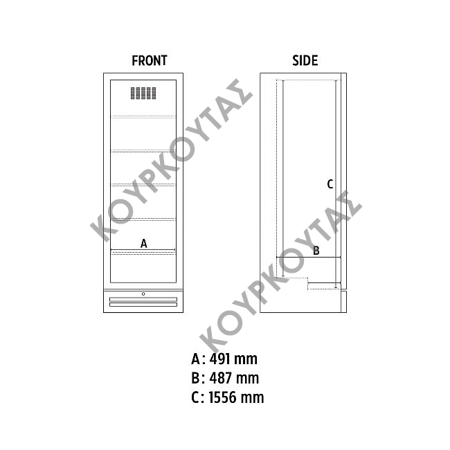 Βιτρίνα αναψυκτικών ICOOL 402G SZ BLACK KlimaItalia - Image 4
