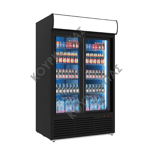 Βιτρίνα συντήρησης αναψυκτικών S1300 SC DD BLACK Μetalfrio