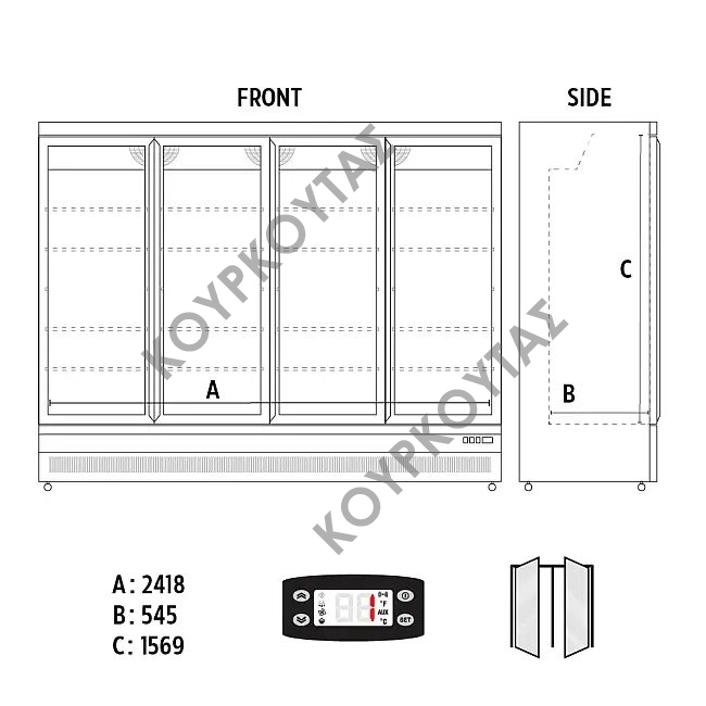 Βιτρίνα συντήρησης MR250 TN4 GREY - Image 3