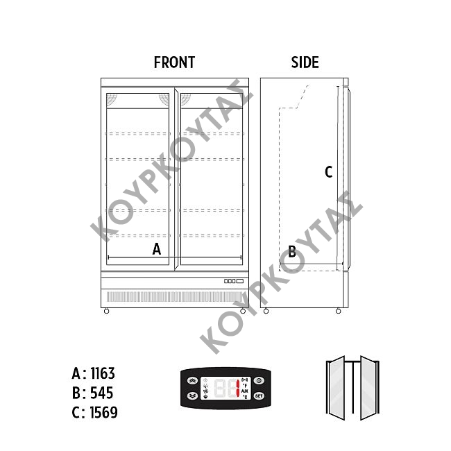 Βιτρίνα συντήρησης MR126 TN2 BLACK - Image 3